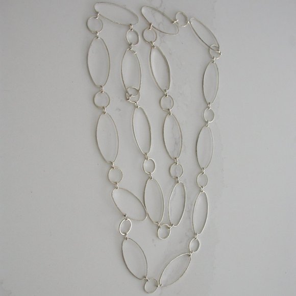 Ovals and Circles Chain Necklace - Picture 2 of 3